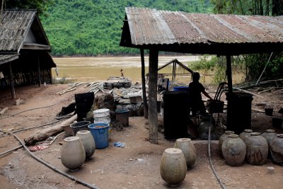 Luang Prabang area - small village on the Mekong