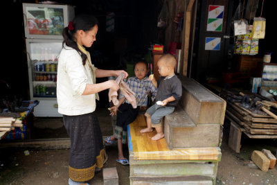 Road to Vang Vieng - a laotian village