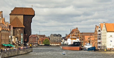 Vieux port de Gdansk (PL), sur la Motlawa