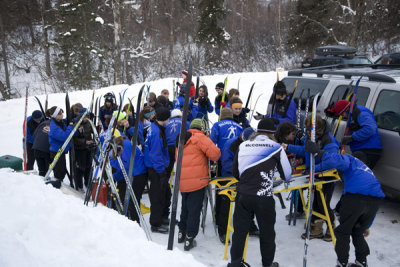 Palmer Ski Team at Strabels Waxing Up