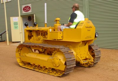 A very nice little 7U series, Caterpillar D4, being put away at the end of the show day.