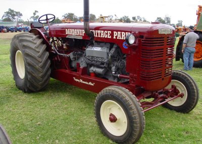 A Chamberlain Super 70 that has had its chassis stretched, and a Cummins 903 V8 fitted, specifically for tractor pulling. This unit looks very neat, and sounds good.