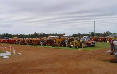 The front row of the Chamberlain Tractor line-up at the Dardanup Heritage Museum display on 1st March 2009, showing a wide range of the older Chamberlain models produced between 1949 and the early 1970's.