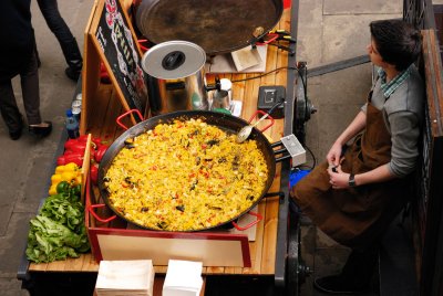 Paella for 100 at Covent Garden