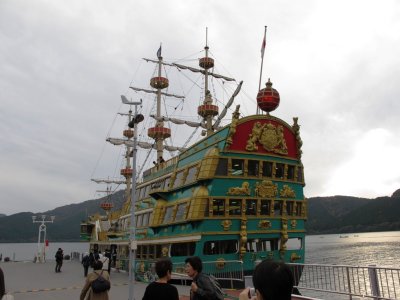 Pirate ship on Lake Aishi