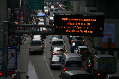 Traffic near Silom Center