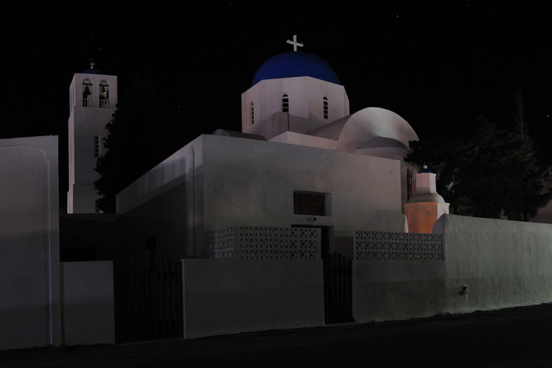 Santorini. Fira at night