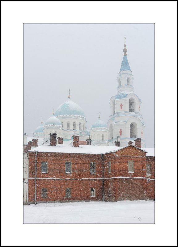 Ladoga lake. Valaam monastery. The Transfiguration of the Savior Cathedral. founded in the XIVth