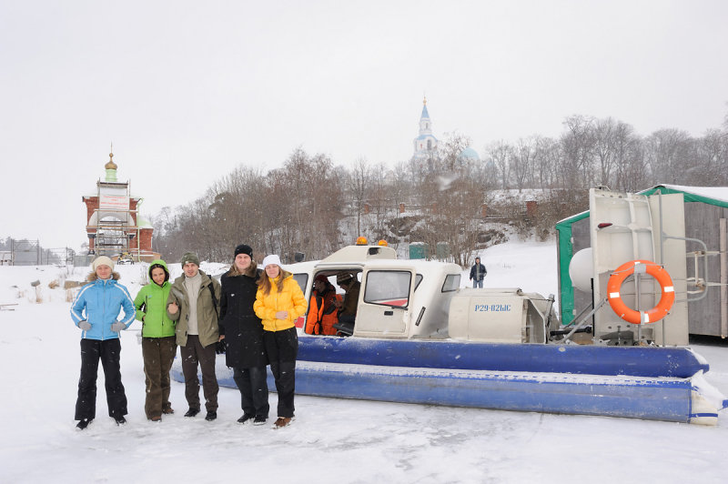 Ladoga lake. Valaam monastery. Our air-cushion boat