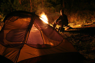 Tent on Fire