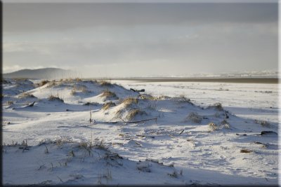 Snow on the beach - Long Beach, WA