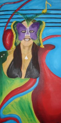 Masquerade 24X48 Acrylic on Canvas 4/3/2009