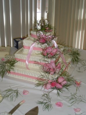 wedding cake made by Cathy Whitfield