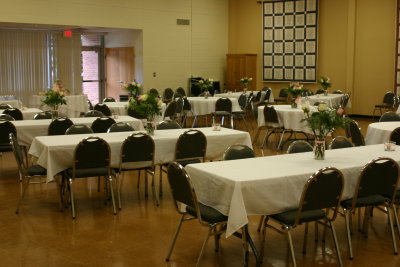 The reception tables