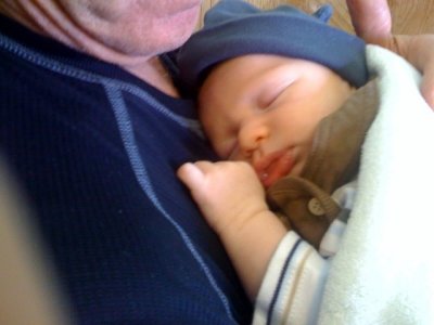 Ethan with Grandpa Larry