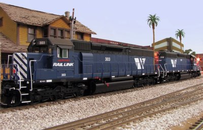 The MRL power passing Norwalk Station.