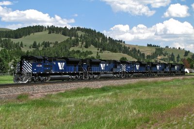 Helper 2 tied down at Elliston, MT. (7/10/10)