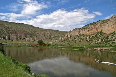 A BNSF Grain empty running eastward through the canyon. (7/11/10)