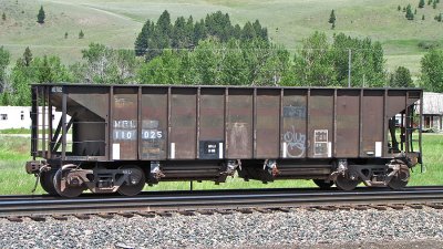 MRL 110025 Ballast Hopper - Elliston, MT (7/10/10)