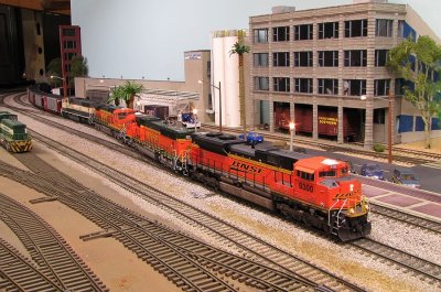 BNSF 9300 leading a unit coal train.