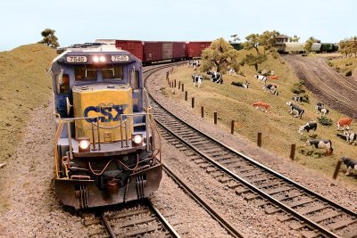 CSXT 7545 leading the manifest.