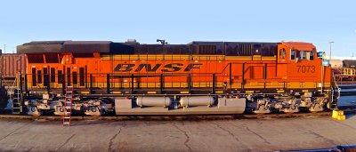 BNSF 7073 (ES44C4) at Commerce Diesel Service, Commerce, CA. (9/16/12)