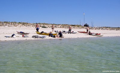 first break on a sunny beach