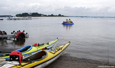 different boats, start of the 6e paddling day
