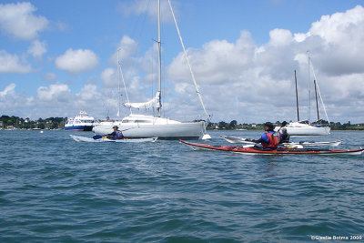 passing sailing boats