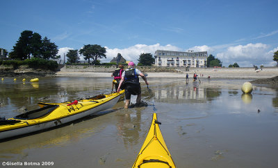 very, very low tide...
