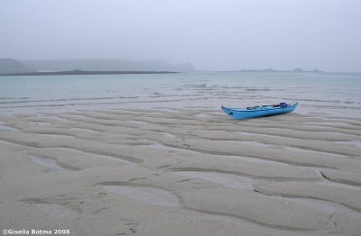 a rainy beach