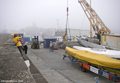 unloading of our kayaks at Lands End
