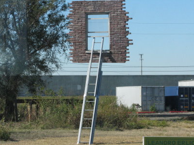 Window and Ladder -- Too Late for Help  Artist: Leandro Erlich