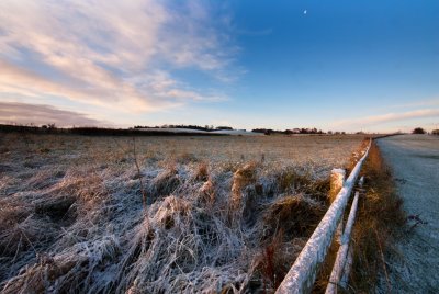 Moon over Deans Slade Farm