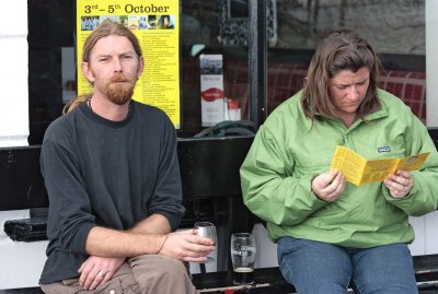 Irish couple enjoying their drink