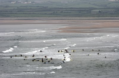 Surfing in the Atlantic Ocean