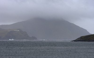 View on rainy Clare Island