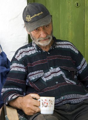 Man enjoying his coffee