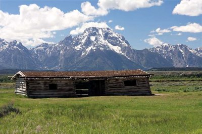 Mount Moran, behind Historic Cunningham Cabin