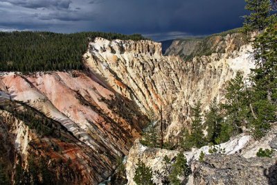 Storm brewing over the Grand Canyon of the Yellowstone