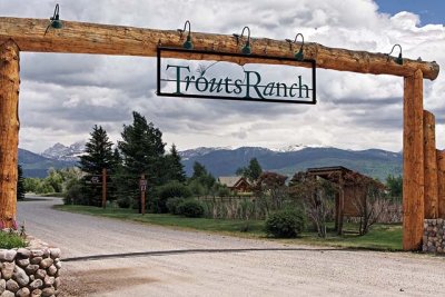 Trouts Ranch entrance, on the west side of the Grand Teton Range