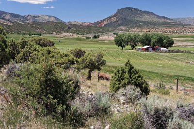 A farm off Route 530, outside the bounds of the Flaming Gorge National Recreation Area