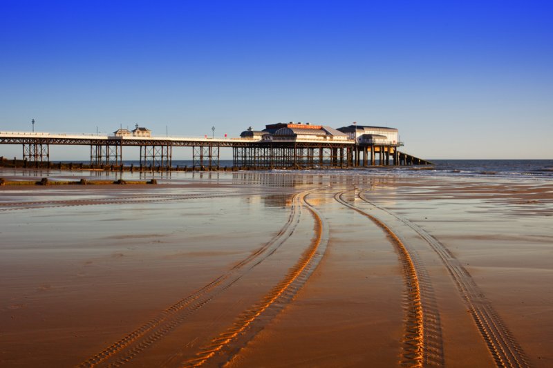 Cromer Pier with Tractor Tracks