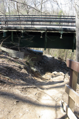 Rock garden under the Lee Bridge