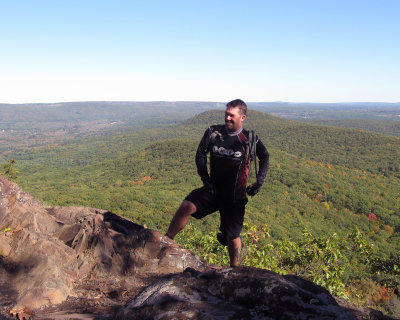 Doing my best captain pose at the top of mt Norwottuck in Holyoke. frank and I had to climb by foot to get here it was awesome