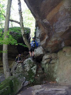 Looking up at it. Rideable?! White trail at Holyoke