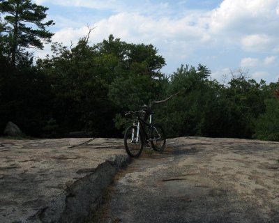 Huge rock area in Lynn. Saw some trials riders here having a blast.