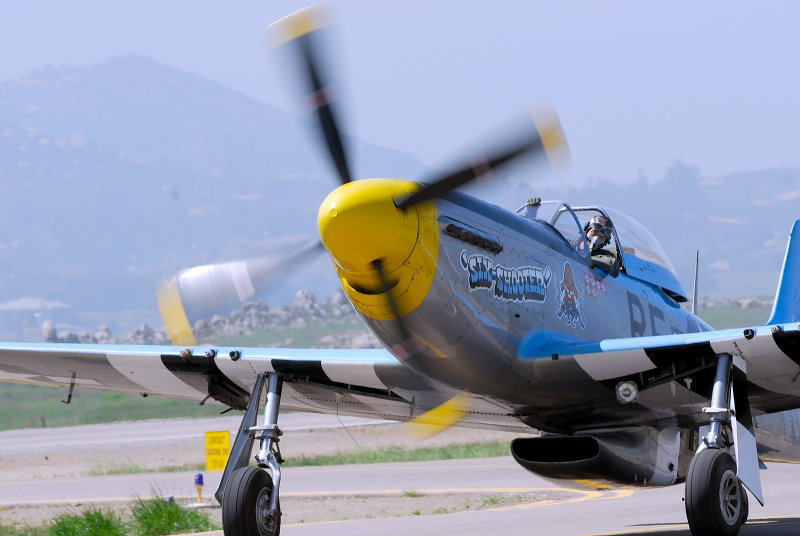 Chuck Hall and his F-51D Mustang Six Shooter