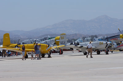 Beech T-34 Mentors in foreground