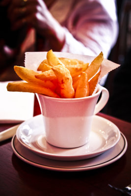 Posh chips in a teacup!